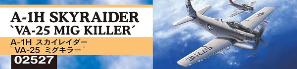 Hasegawa 1/72 scale USN A-1H Skyraider VA-25 Mig Killer Plane model Kit