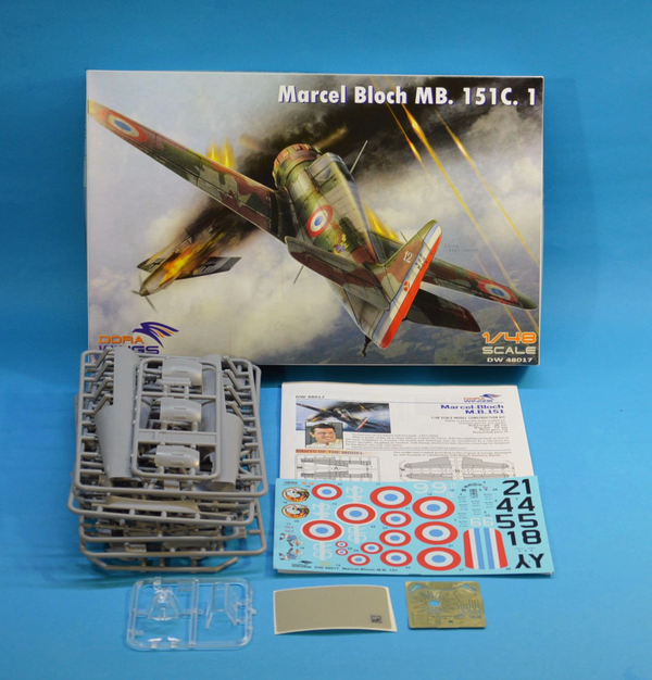 Dora Wings 1/48 Scale DORDW48017 Bloch MB.151C.1, 1/48