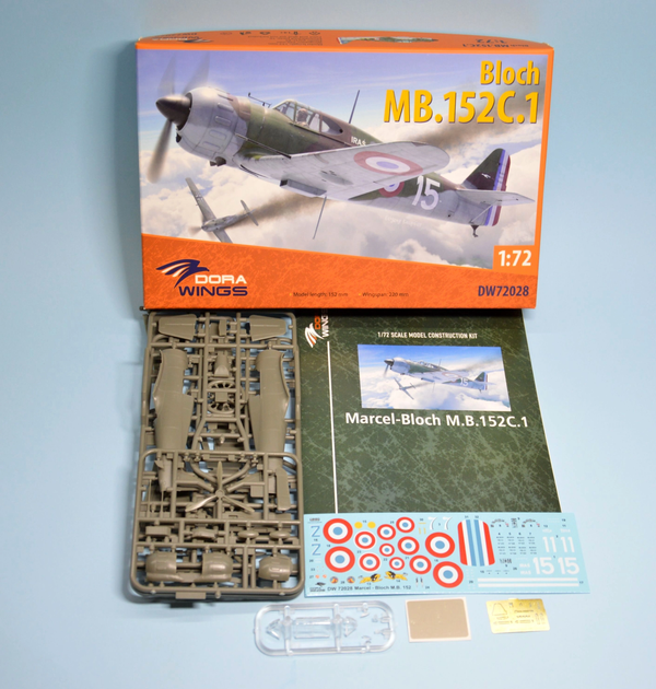Dora Wings 1/72 Scale DORDW72028 Bloch MB.152C.1, 1/72