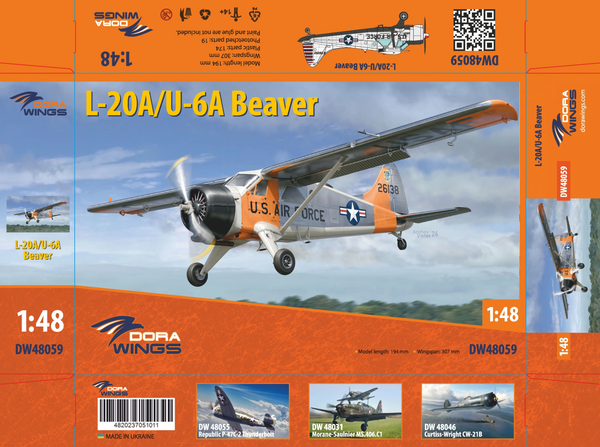 Dora Wings 1/48 Scale DORDW48059 L-20A/U-6A Beaver