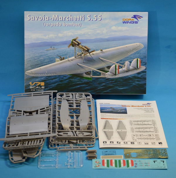 Dora Wings 1/72 Scale DORDW72020 Savoia-Marchetti S.55  (torpedo bomber), 1/72