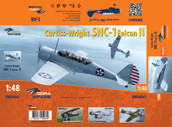 Dora Wings 1/48 Scale DORDW48041 Curtiss-Wright SNC-1 Falcon II, 1/48