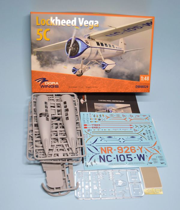 Dora Wings 1/48 Scale DORDW48024 Lockheed Vega 5C, 1/48