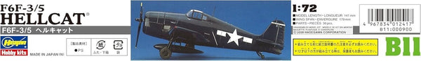 Hasegawa 1:72 Scale WW2 USN F6F-3/5 Hellcat plane model kit