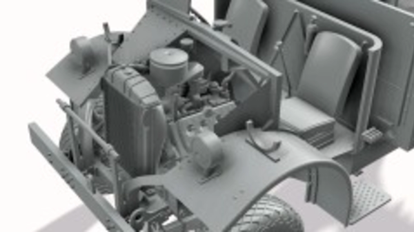 Thunder Model 1/35 WW2 LRDG CMP F30 Truck with Ordnance 37mm MKI Bofors Gun