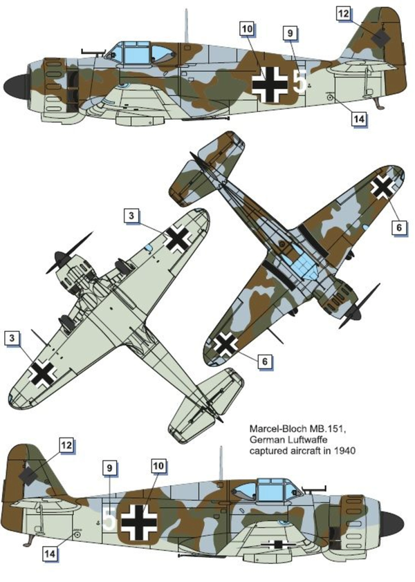 Dora Wings 1/48 Scale DORDW48039 MB.151 C.1 (foreign service), 1/48