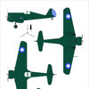 Dora Wings 1/48 Scale DORDW48049 Curtiss-Wright CW-21A Demonstrator, 1/48