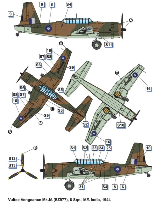 Dora Wings 1/72 Scale DORDW72038 Vultee Vengeance Mk I/IA