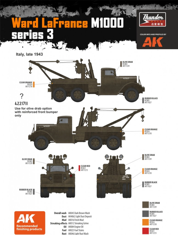 Thunder Model 1/35 WW2 US Heavy Wrecker Ward LaFrance Model 1000, Series 3