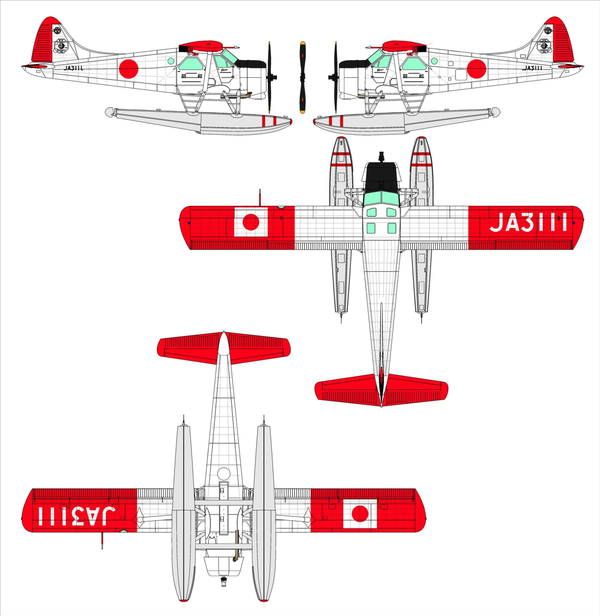 Dora Wings 1/48 Scale DORDW48060 DHC-2 Beaver Float Plane
