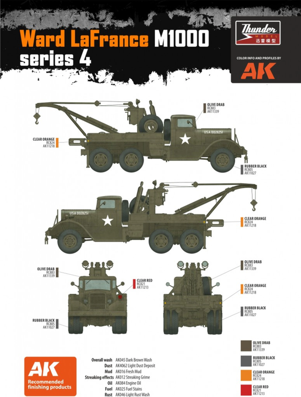 Thunder Model 1/35 WW2 US Heavy Wrecker Ward LaFrance Model 1000 Series 4