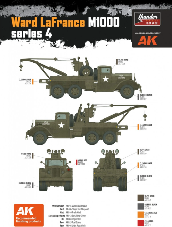 Thunder Model 1/35 WW2 US Heavy Wrecker Ward LaFrance Model 1000 Series 4