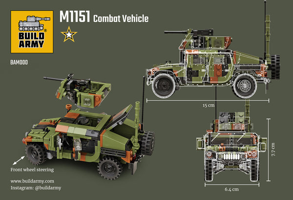 Build Army Brick building model MODERN VEHICLES Humvee M1151 Combat Vehicle