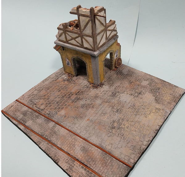 FoG Models 1/35 WW2 GERMAN VILLAGE RUIN Diorama - Base 295mm x 295mm