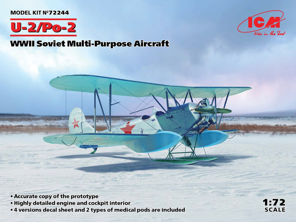 ICM 1/72 WW2 U-2/Po-2, WWII Soviet Multi-Purpose Aircraft