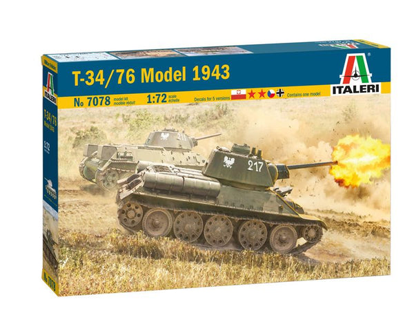 Italeri 1/72 scale WW2 Russian T-34/76 Mod 43