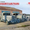 ICM 1/35 WW2 German Wehrmacht 3-axle Trucks (Henschel 33D1, Krupp L3H163, LG3000)