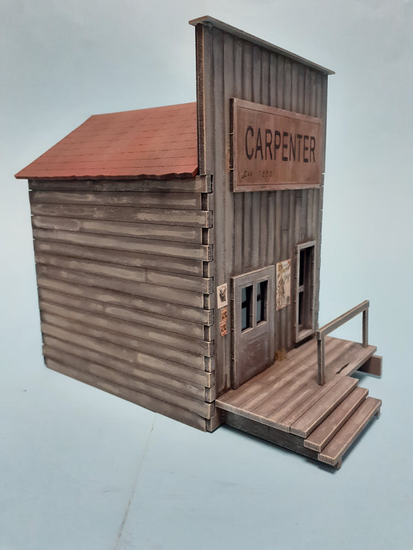 1/35 scale laser cut building Wild West Carpenter