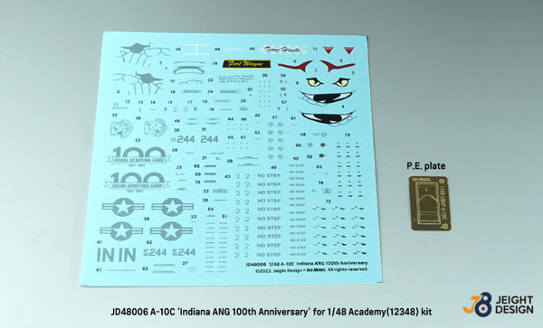 DEF Models 1/48 scale USAF A-10C Decal set ‘Indiana ANG 100th Anniversary’ (for Academy kit)