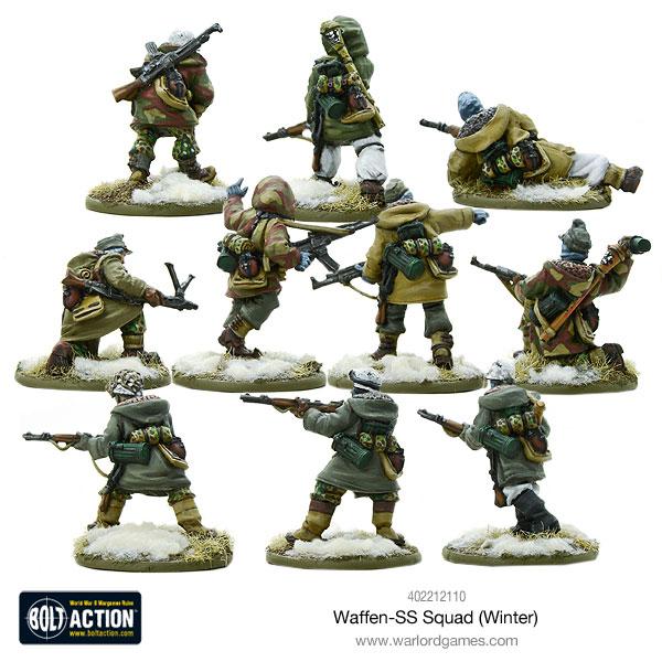 Warlord Games 28mm - Bolt Action WW2 German Winter SS Squad