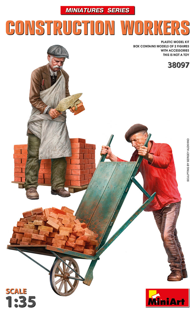 Miniart 1/35 CONSTRUCTION WORKERS WITH ACCESSORIES