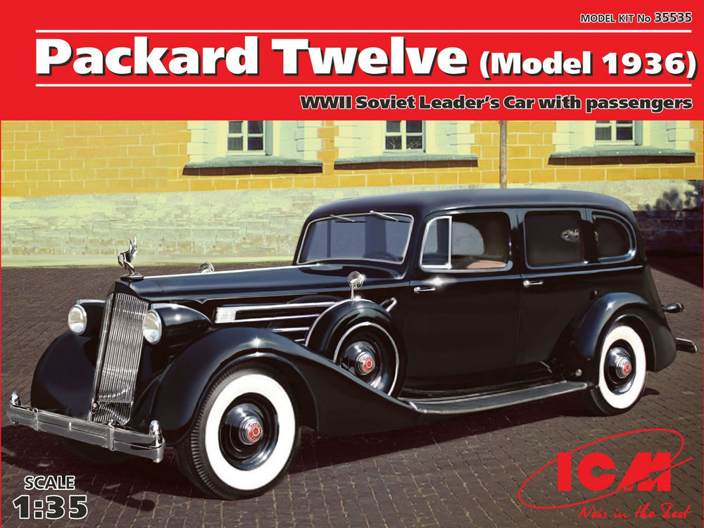 ICM 1/35 WW2 Packard Twelve (Model 1936), WWII Soviet Leader"s Car with Passengers (5 figures)