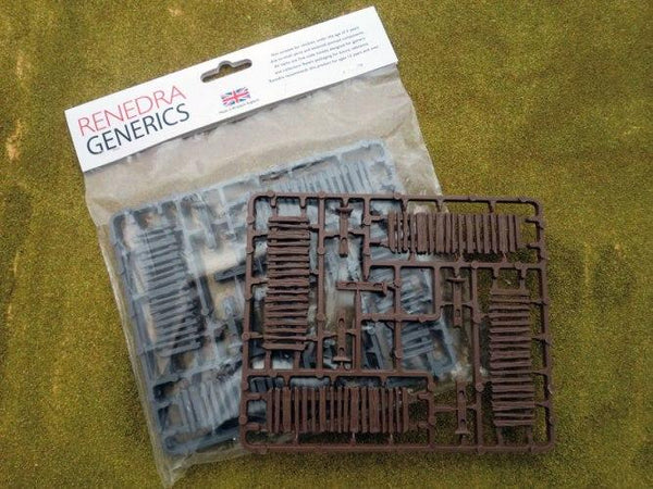 28mm Wargaming PALISADE FENCING-GREY