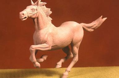 1/35 Scale resin model kit Bare horse Charging #3