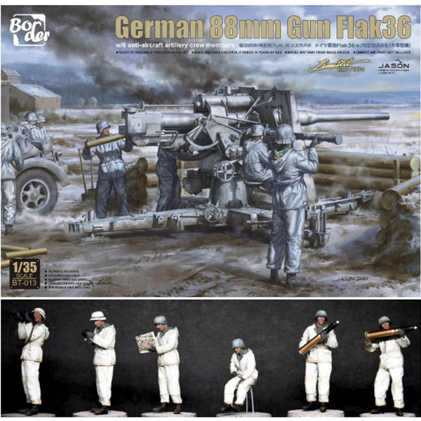 Border Models WW2 German 88mm Gun Flak 36, 1/35 scale with figures