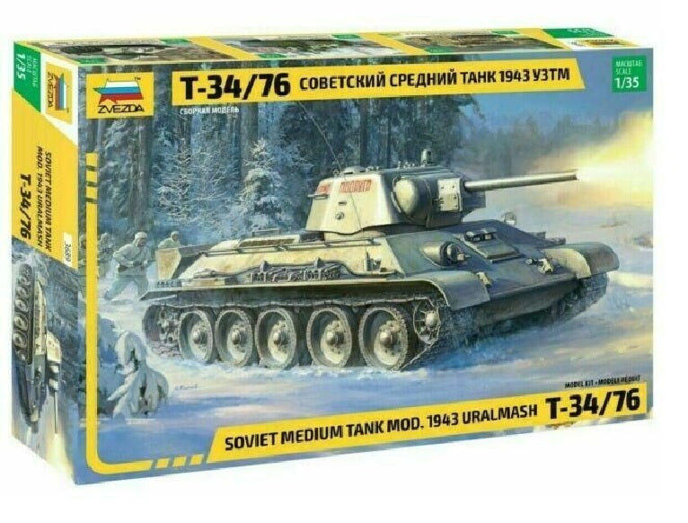 Zvezda 1/35 scale WW2 Russian T-34/76 mod.1943 Uralmash