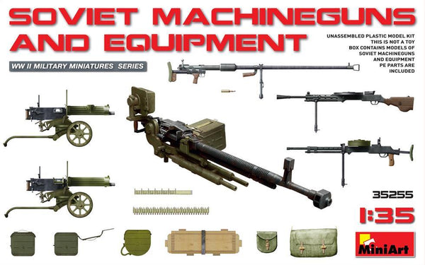 1/35 scale WW2 Soviet Machined Guns and Equipment