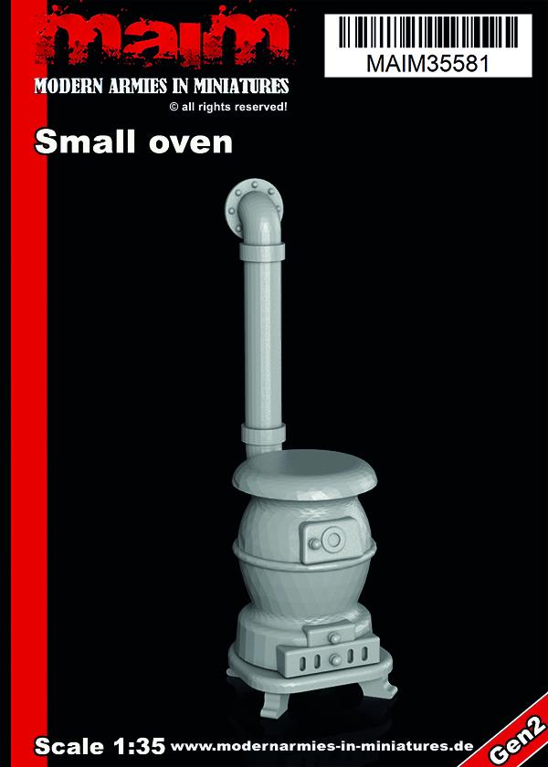 Small oven Stove / 1:35 scale  3D printed model