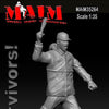 1/35 Scale Resin kit Survivor with club Zombie hunt-