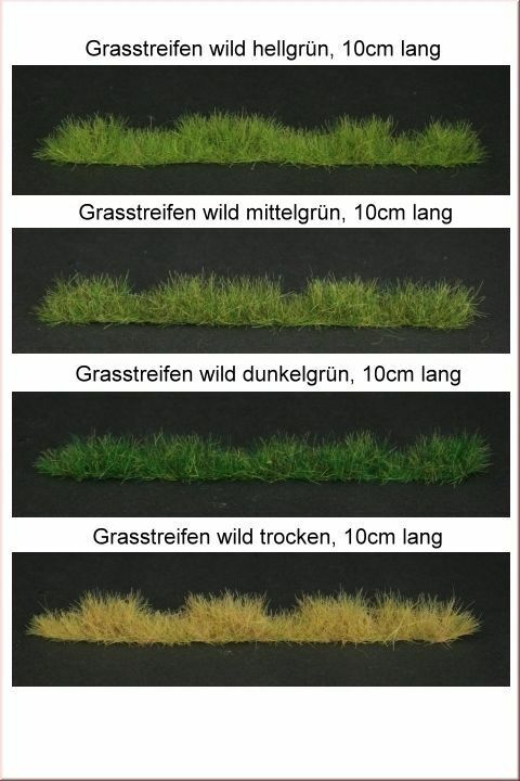 1/35 Scale Greenline 10cm long strips of Wild Grass Medium Green
