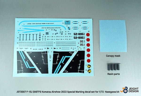 DEF Models 1/72 F-15J 306TFS Komatsu Airshow 2022 - Maverick special decal set (for 1/72 Hasegawa kit)