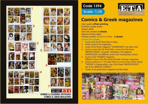 COMICS GREEK MAGAZINES Suit scales 1/35