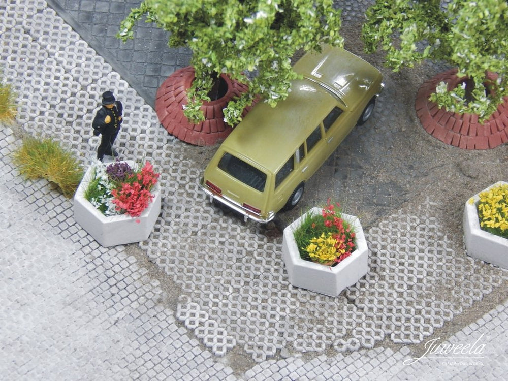 1/87 plant box concrete - hexagon, 5pcs.