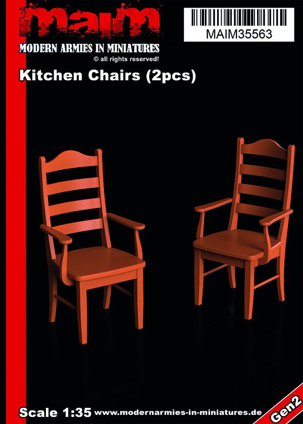 1/35 scale 3D printed model kit - Kitchen Chairs (2pcs) / 1:35