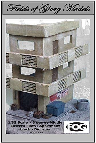 1/35 Scale  - 3 storey Middle Eastern Flats / Apartment block - Diorama