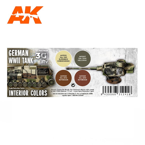 AK Interactive GEN 3 - GERMAN WWII TANK INTERIOR COLORS