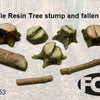 1/35 Scale Resin Tree stump and fallen log set