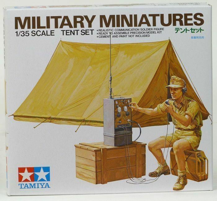 Tamiya 1/35 scale WW2 German DAK Afrika Korp TENT and radio SET