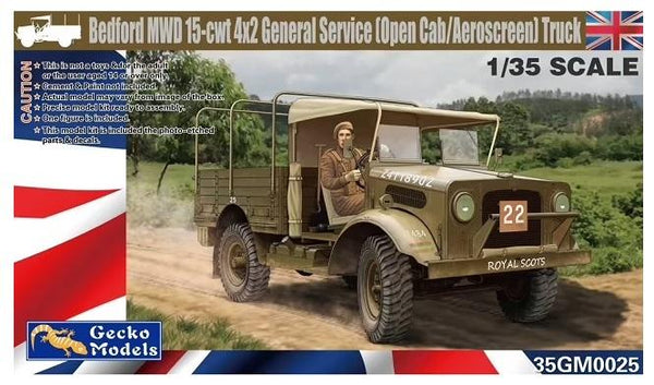 Bedford MWC 15-CWT 4x2 GS Open Cab 1/35 scale GECKO model kit