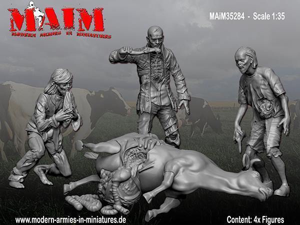 Zombie Wars Cow Massacre 1/35 Scale resin model kit