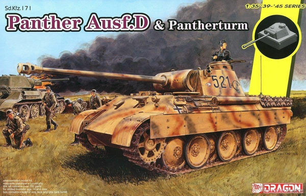 Dragon 1/35 scale WW2 German SD KFZ 171 PANTHER AUSF D WITH PANTHERTURM