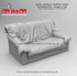 Sofa #3, modern leather style / 1/35 Scale 3D Printed model