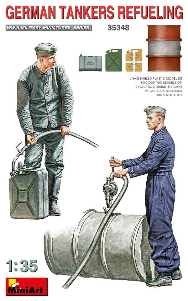 Miniart WW2 GERMAN TANKERS REFUELING 1/35 scale model kit