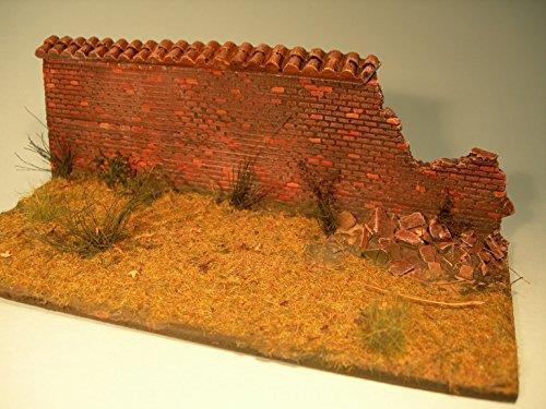 1/35 Scale  European damaged wall (tile topped)