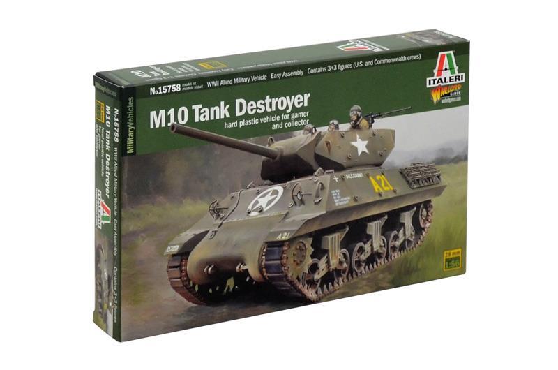 ITALERI MILITARY 1/56 Scale (28mm) M10 TANK DESTROYER(DRIVER INCLUDED)