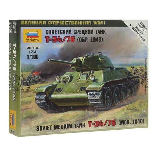 Zvezda 1/100 Scale SOVIET TANK T-34/76